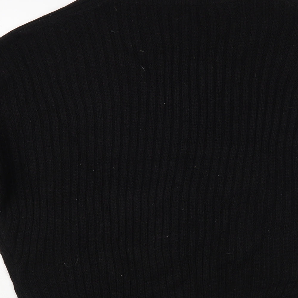 Dorothy Perkins Womens Black Round Neck Acrylic Pullover Jumper Size 12