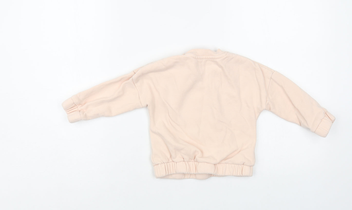 Nutmeg Baby Pink Cotton Pullover Jumper Size 18-24 Months Pullover - Flamingo