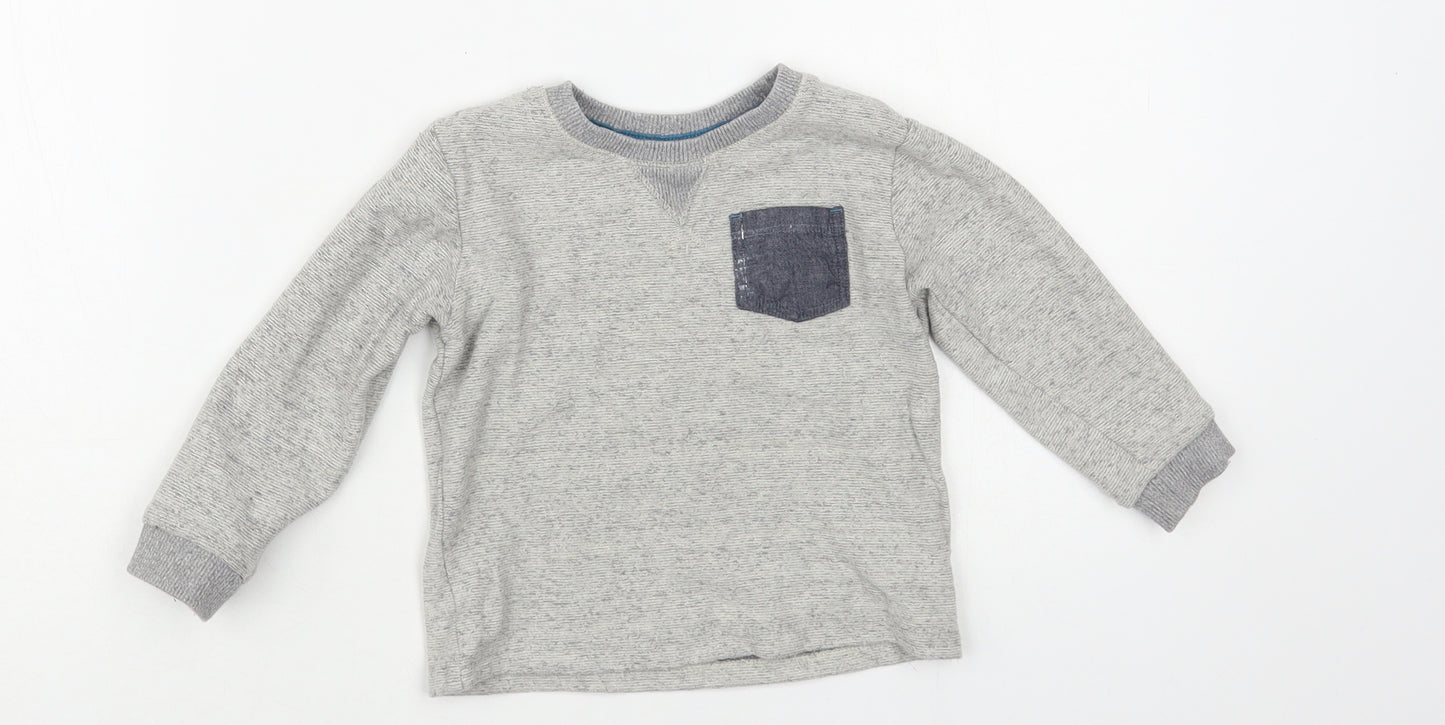 Matalan Baby Grey Cotton Pullover Jumper Size 12-18 Months Pullover