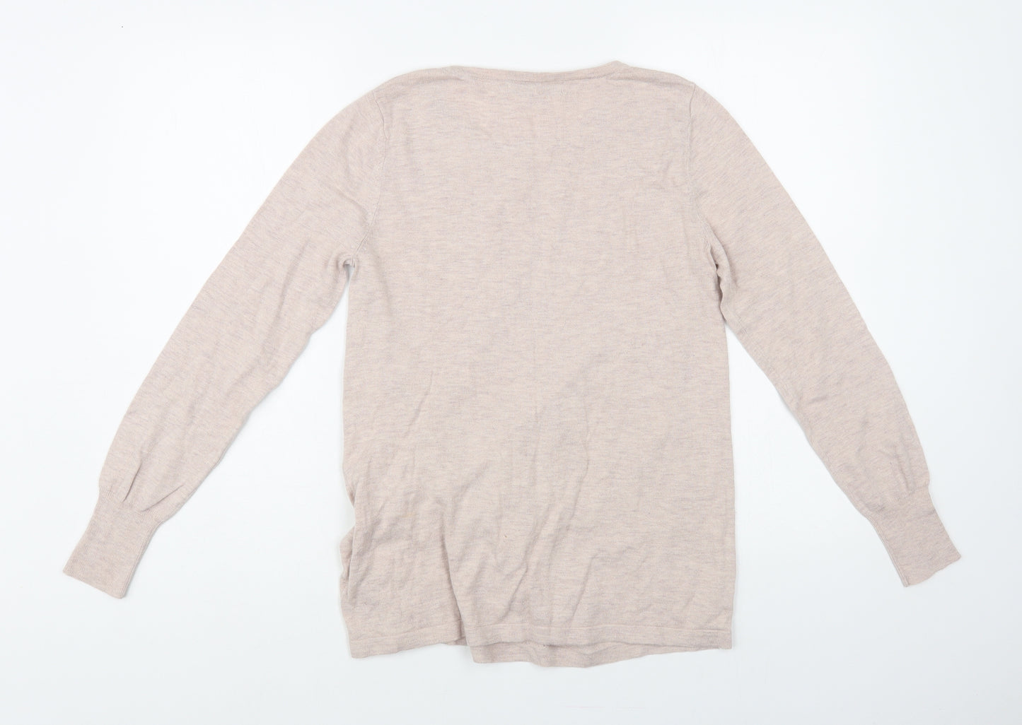 NEXT Womens Pink Crew Neck Cotton Pullover Jumper Size 12
