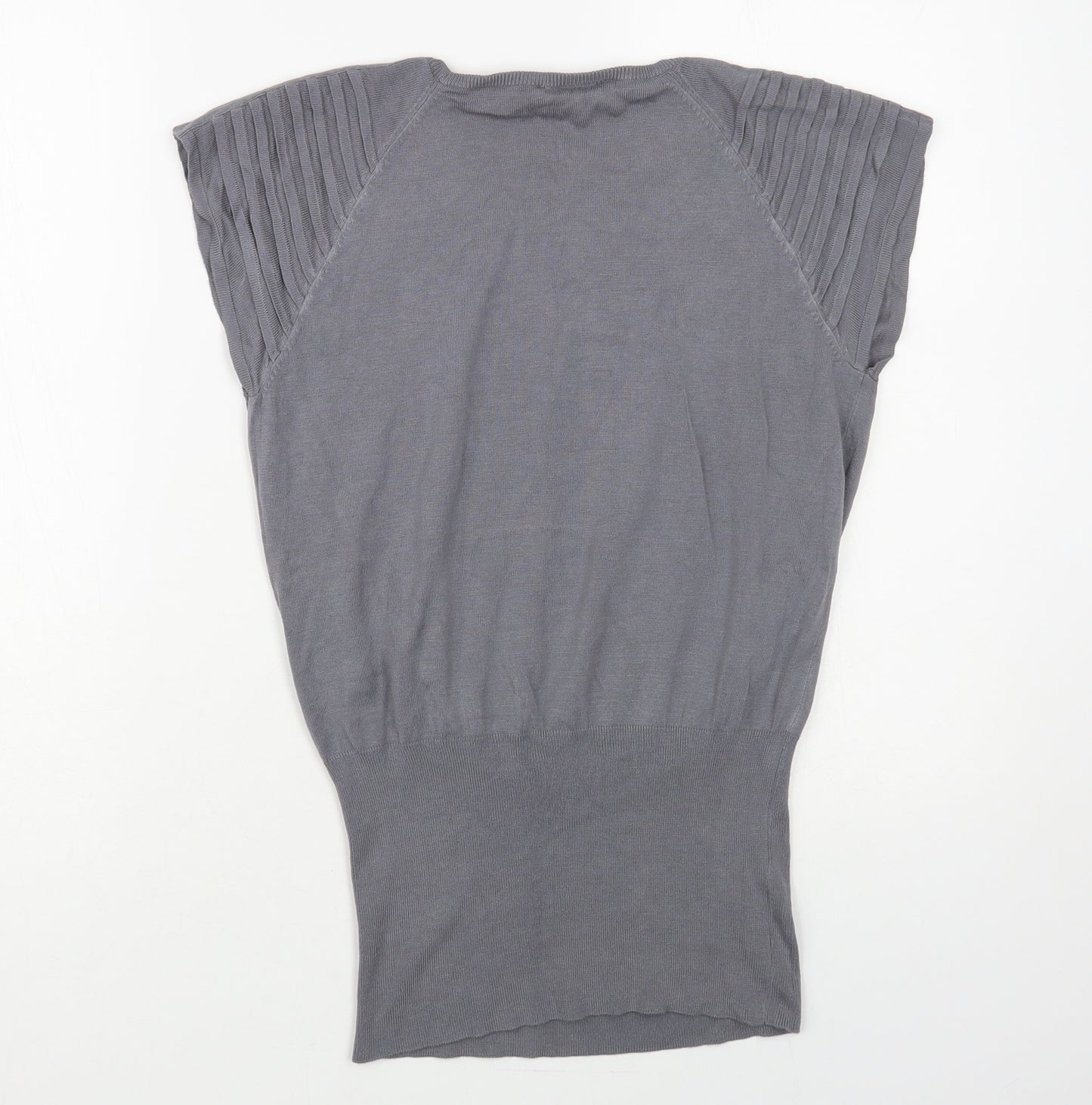 Kookai Womens Grey Scoop Neck Viscose Pullover Jumper Size M