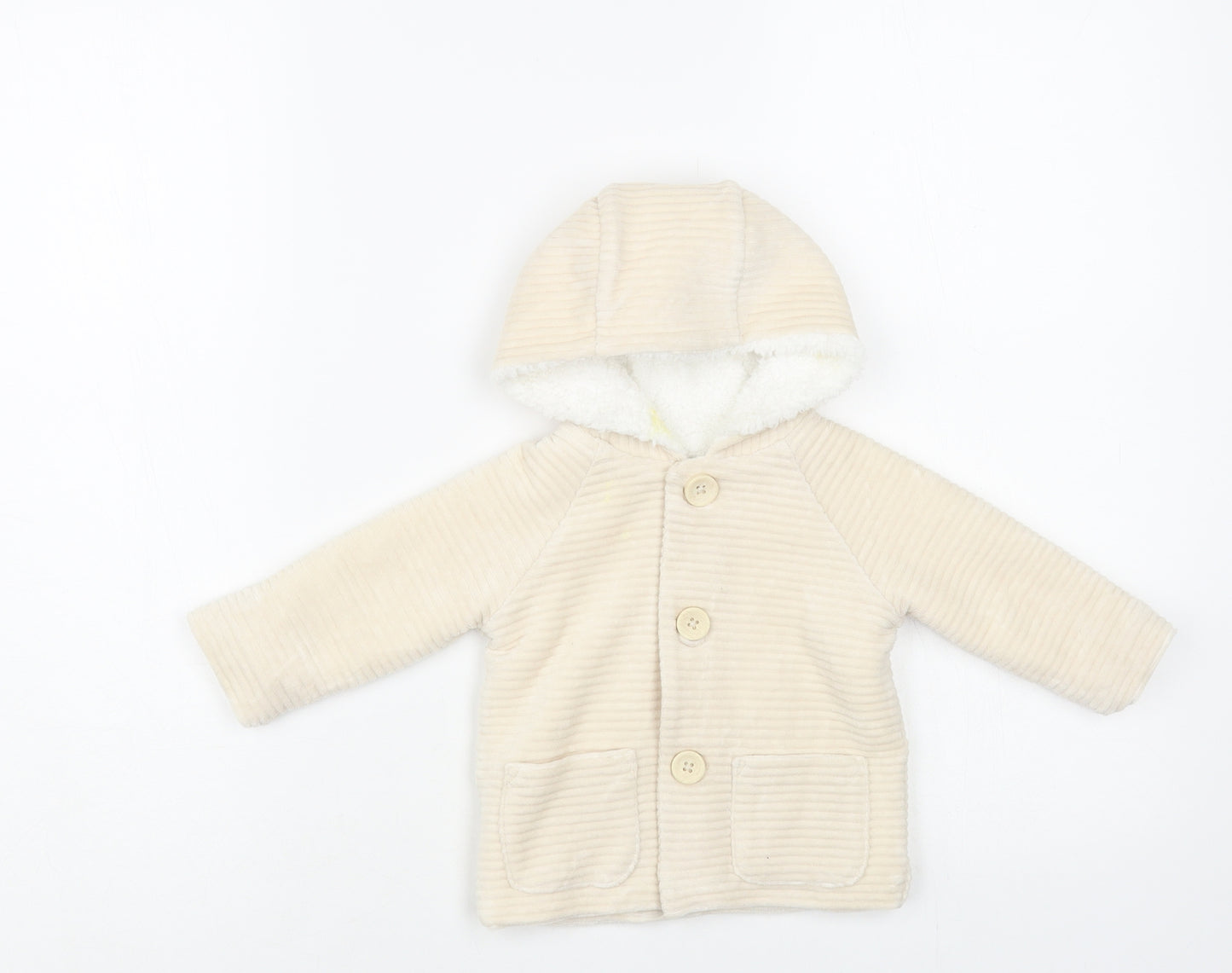 George Girls Pink Basic Jacket Jacket Size 3-6 Months Button