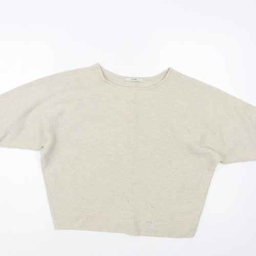 George Womens Beige Boat Neck Viscose Pullover Jumper Size L