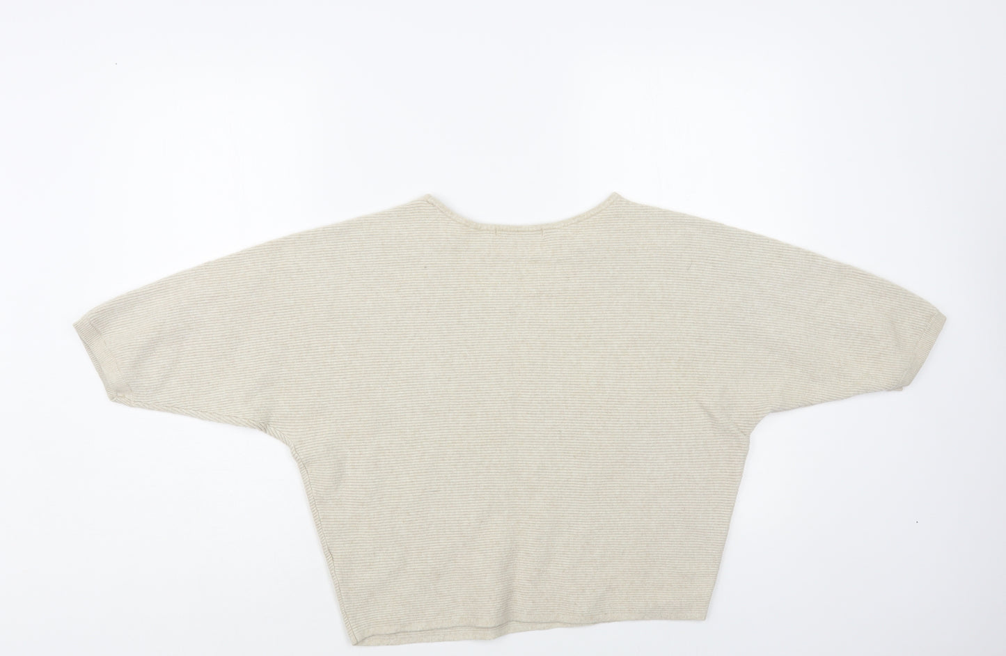 George Womens Beige Boat Neck Viscose Pullover Jumper Size L