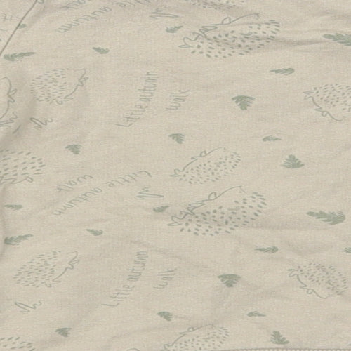 So Cute Baby Beige Geometric Cotton Pullover Jumper Size 12-18 Months Snap - Hedgehog Pattern