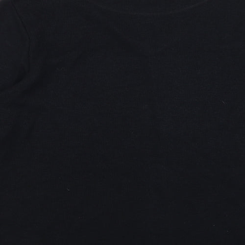 Accent Womens Black V-Neck Polyester Pullover Jumper Size 10