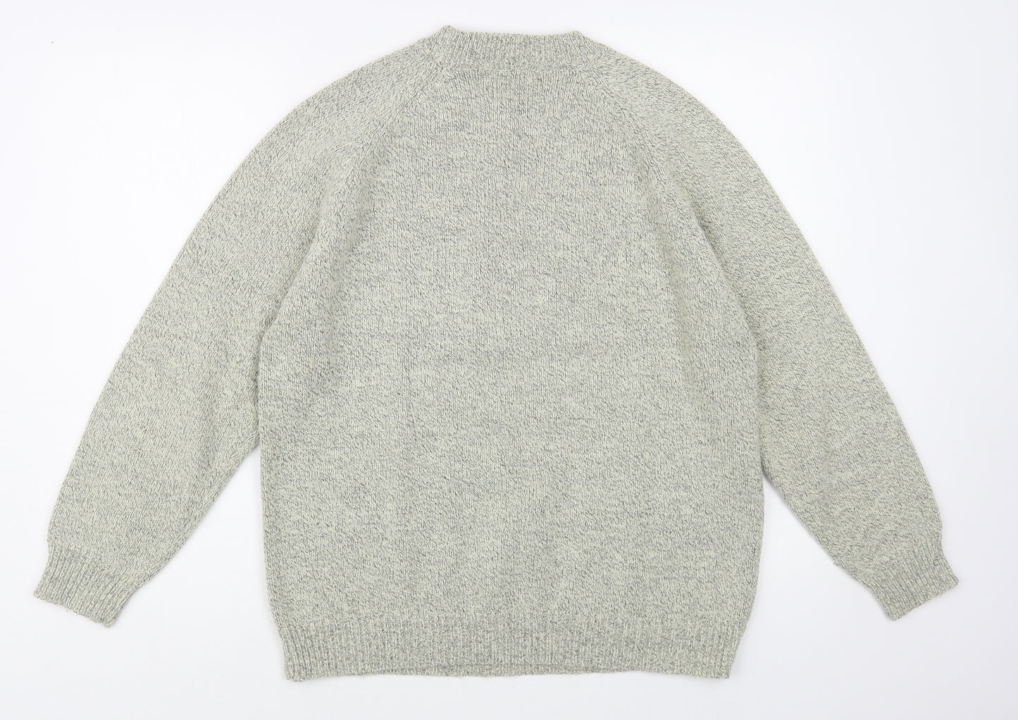 Damart Womens Grey Crew Neck Acrylic Pullover Jumper Size 14