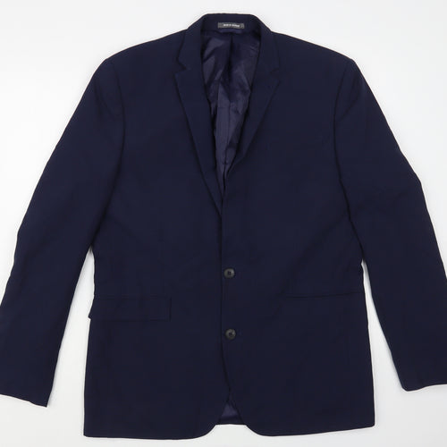 Primark Mens Blue Polyester Jacket Blazer Size 40