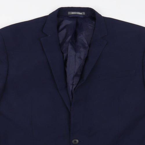 Primark Mens Blue Polyester Jacket Blazer Size 40