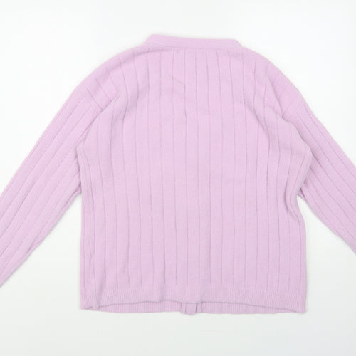 NEXT Womens Purple V-Neck Nylon Cardigan Jumper Size 14