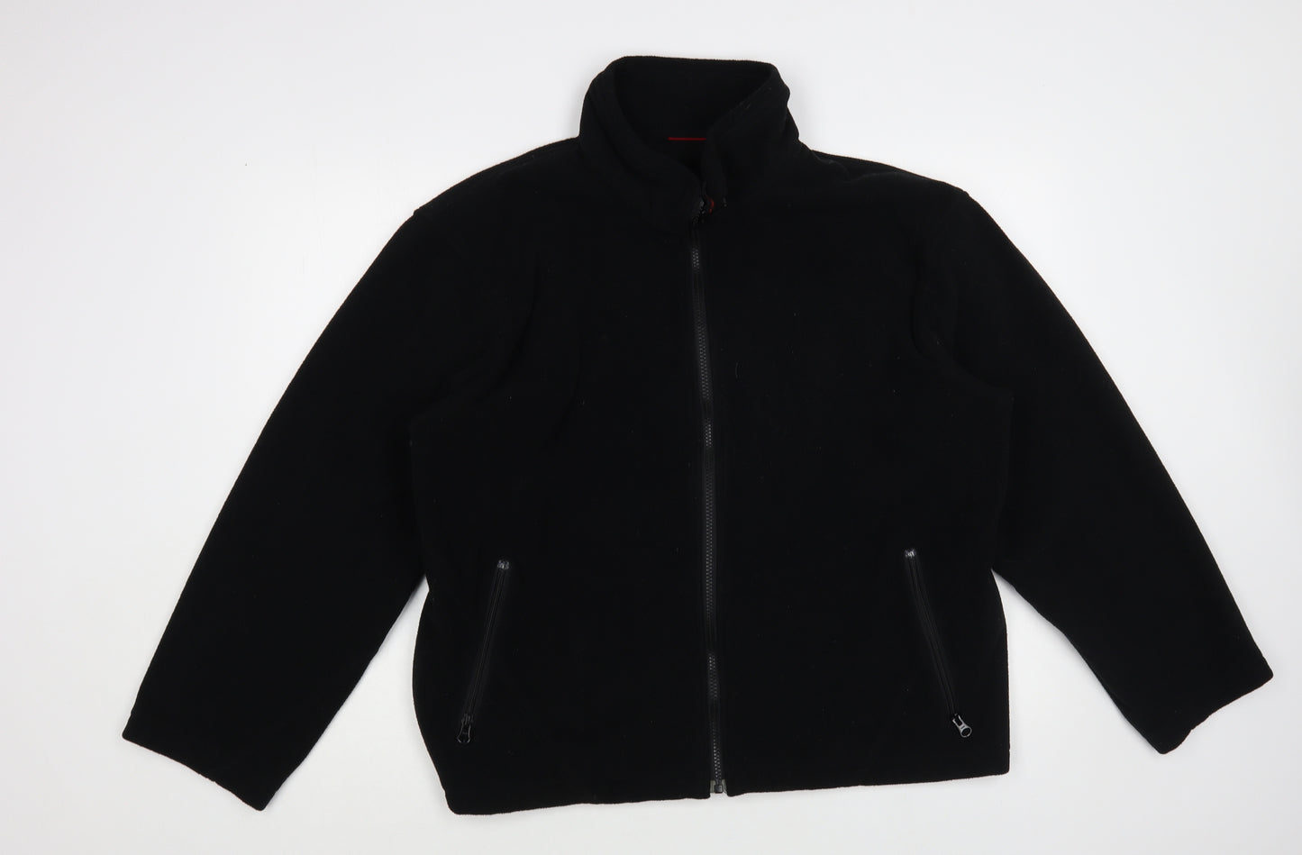 Marks and Spencer Womens Black Polyester Full Zip Sweatshirt Size L Zip