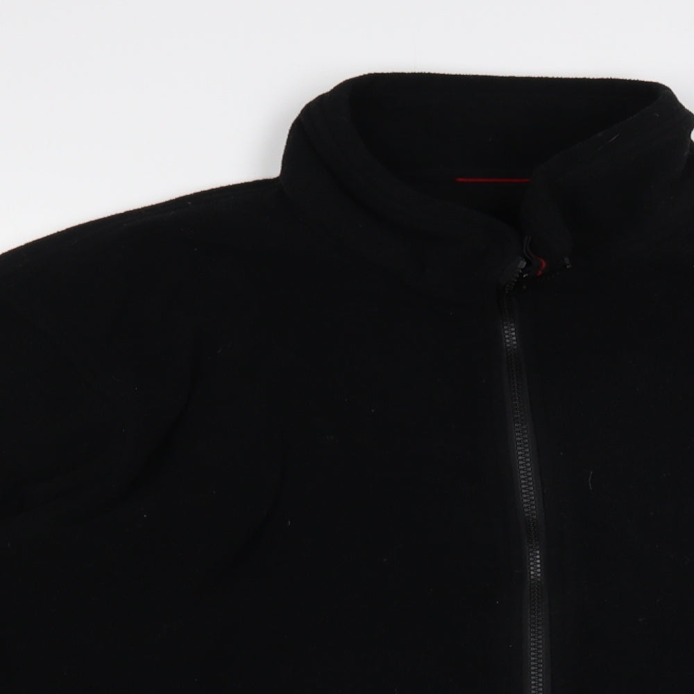 Marks and Spencer Womens Black Polyester Full Zip Sweatshirt Size L Zip