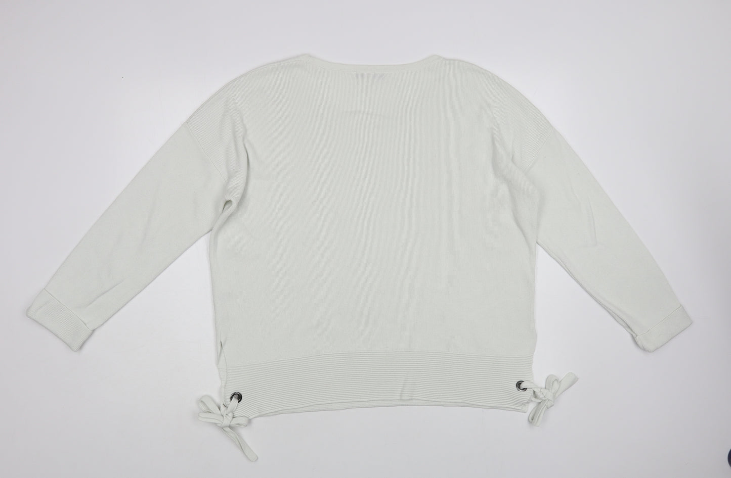 Great Plains Womens White Boat Neck Viscose Pullover Jumper Size XL
