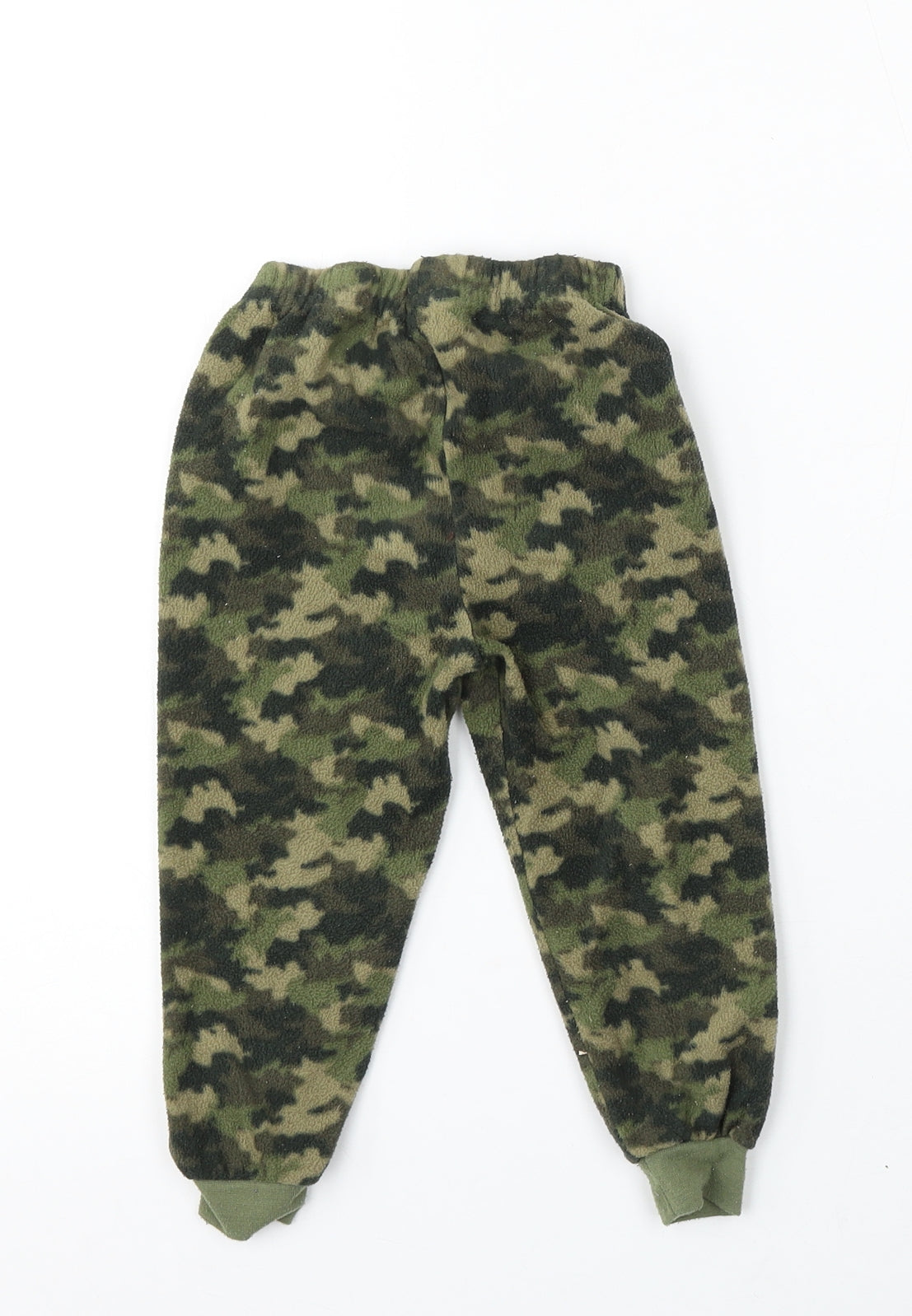 Primark Boys Green Camouflage Polyester Jogger Trousers Size 2-3 Years Regular Pullover