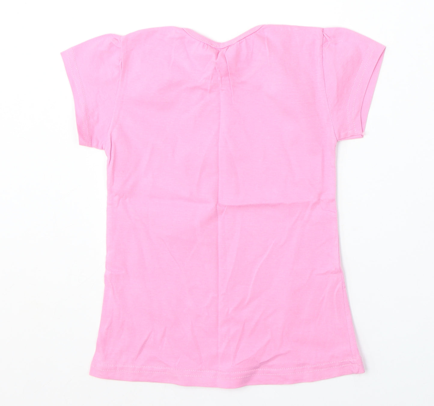 Star Life City Girls Pink Cotton Basic T-Shirt Size 8-9 Years Round Neck - Cats