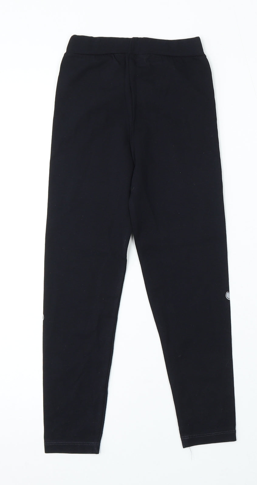 Viollen Girls Black Cotton Jogger Trousers Size 6-7 Years Regular Pullover - Cats
