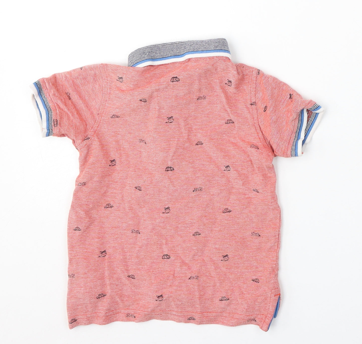 George Boys Pink Geometric Cotton Basic Polo Size 18-24 Months Collared Button - Transport