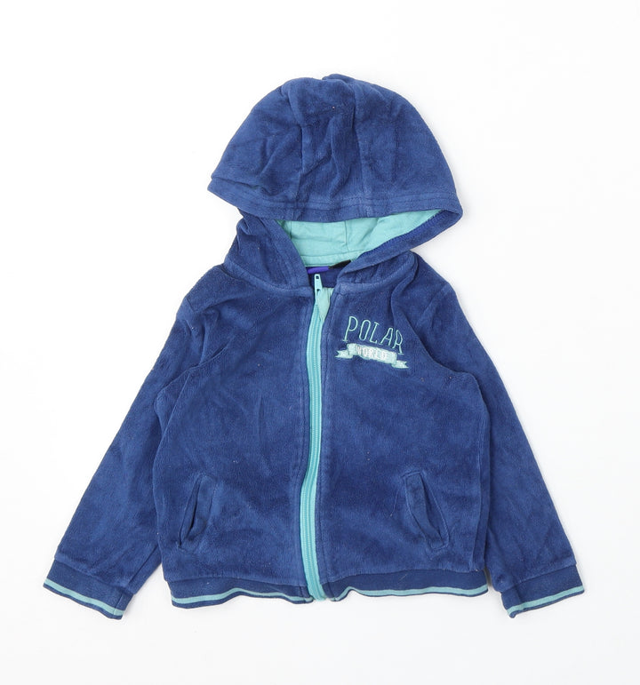 Lupilu Boys Blue Cotton Full Zip Jumper Size 12-18 Months Zip - Polar world
