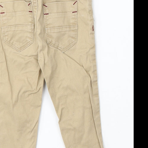 FDC Boys Beige Cotton Cargo Trousers Size 9-12 Months