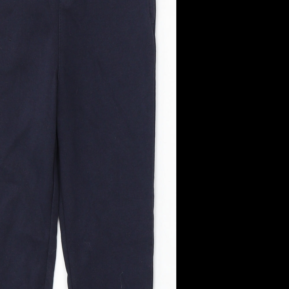 George Boys Blue Cotton Jogger Trousers Size 7-8 Years Regular Drawstring