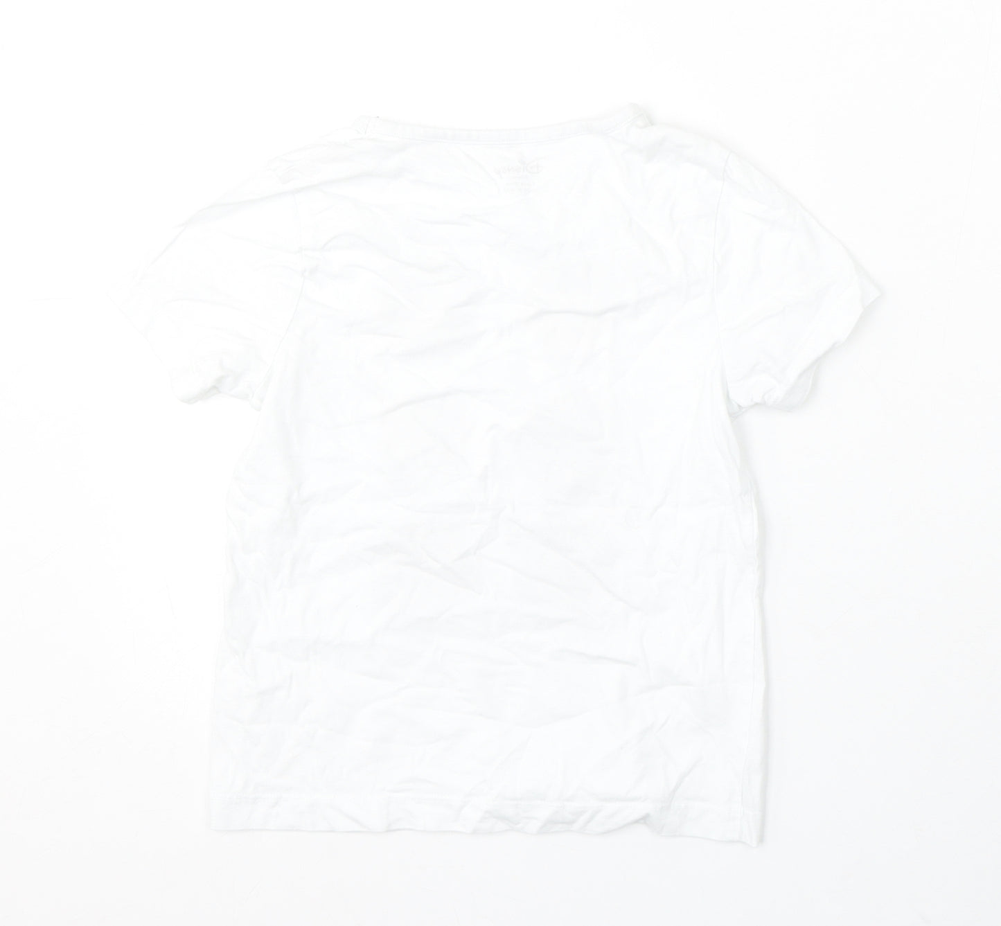 Disney Girls White Polyester Basic T-Shirt Size 7-8 Years Round Neck - Disney Animals