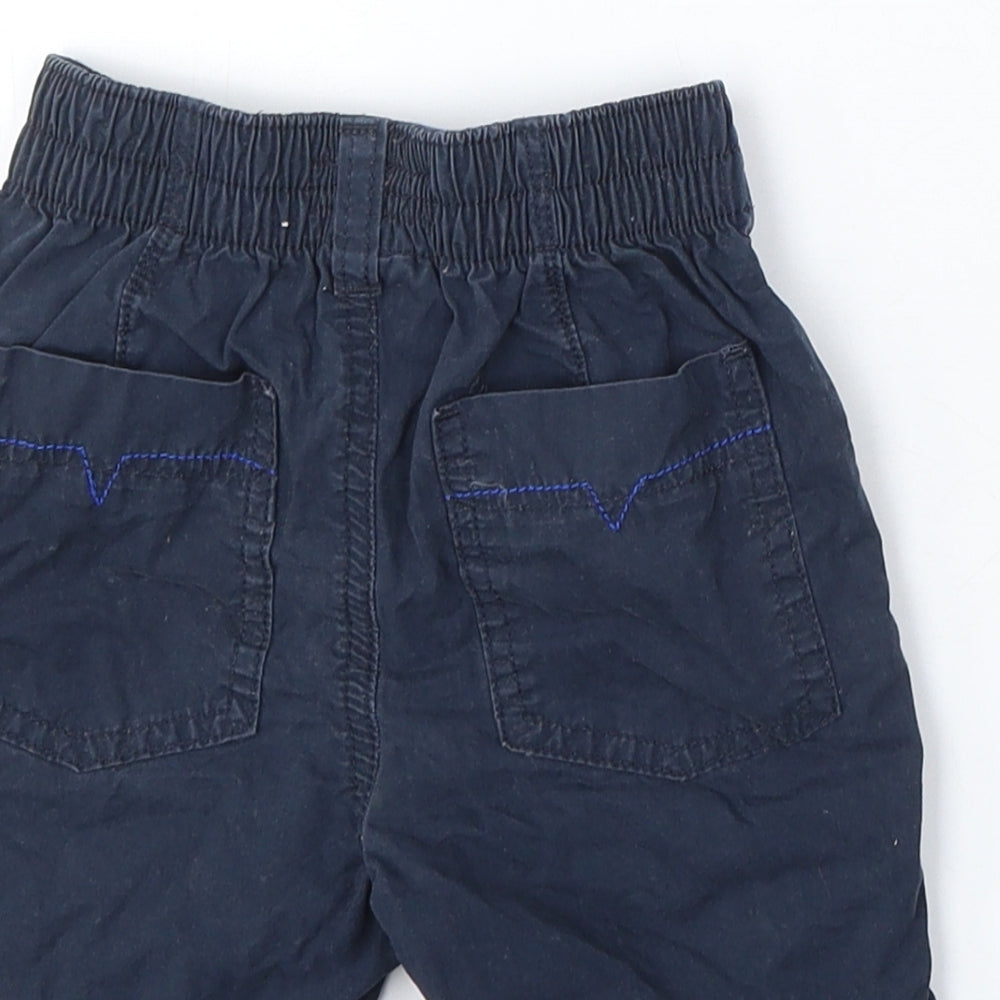 NEXT Boys Blue Cotton Chino Shorts Size 2-3 Years Regular Drawstring