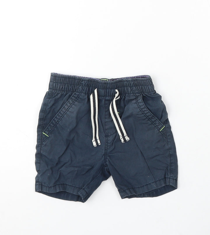 NEXT Boys Blue Cotton Cropped Trousers Size 18-24 Months Drawstring