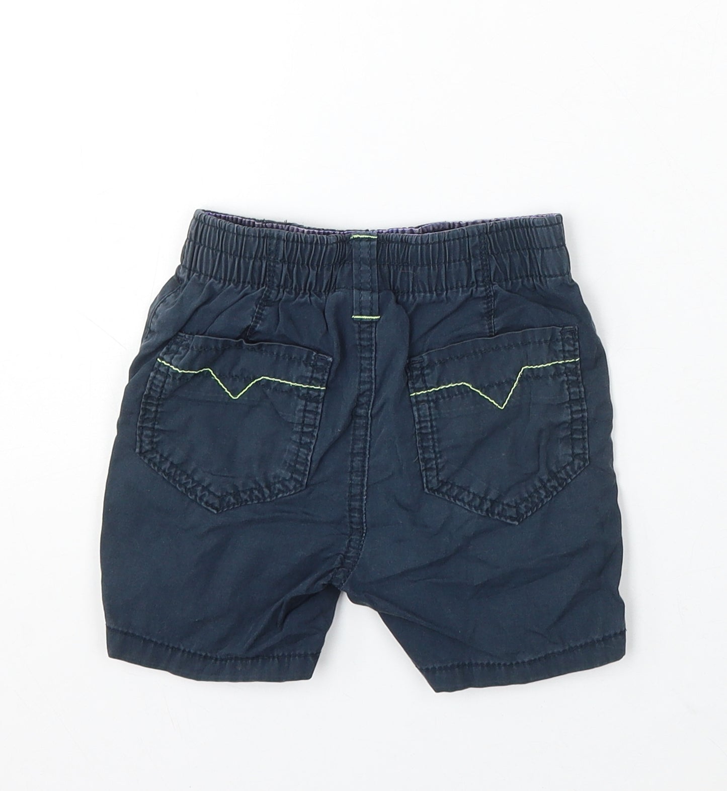 NEXT Boys Blue Cotton Cropped Trousers Size 18-24 Months Drawstring