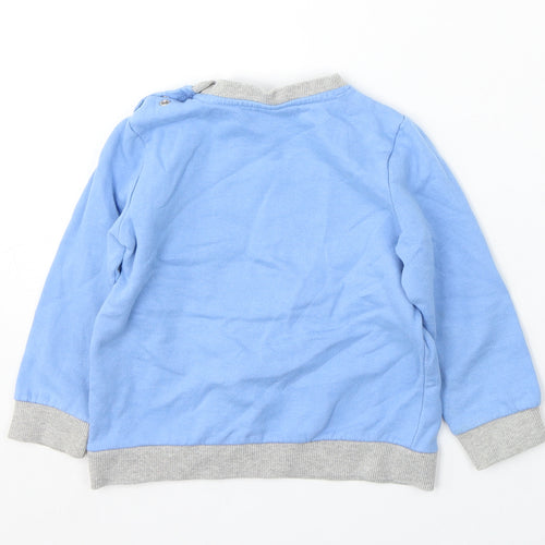 So Cute Girls Blue Polyester Pullover Sweatshirt Size 2-3 Years - Monster