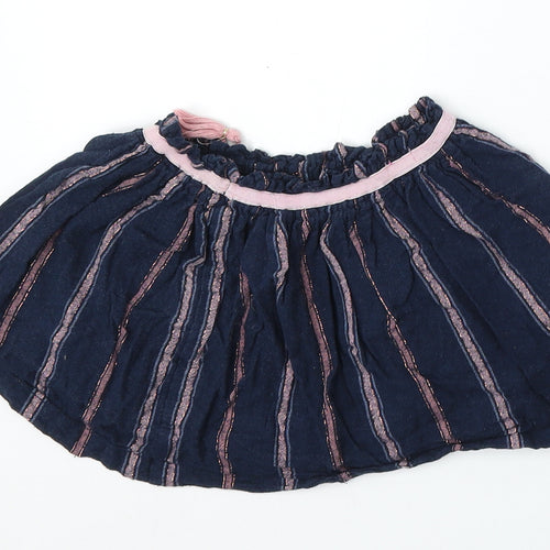 Sfera Girls Blue Striped Cotton Skater Skirt Size 4-5 Years Regular
