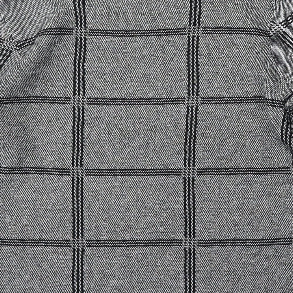 Papaya Womens Grey Round Neck Geometric Acrylic Pullover Jumper Size 12