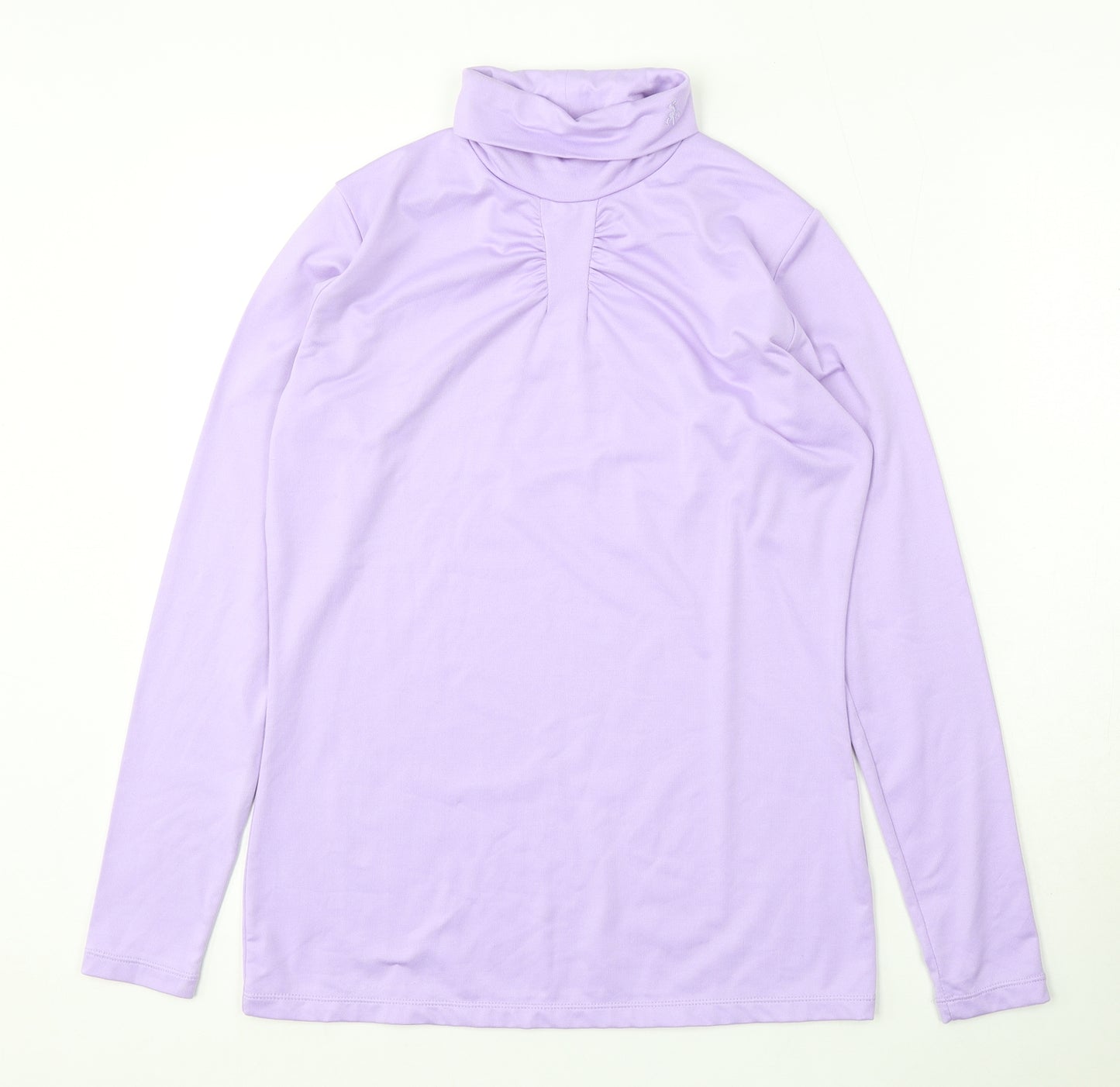 Green Lamb Womens Purple Roll Neck Polyester Pullover Jumper Size 10