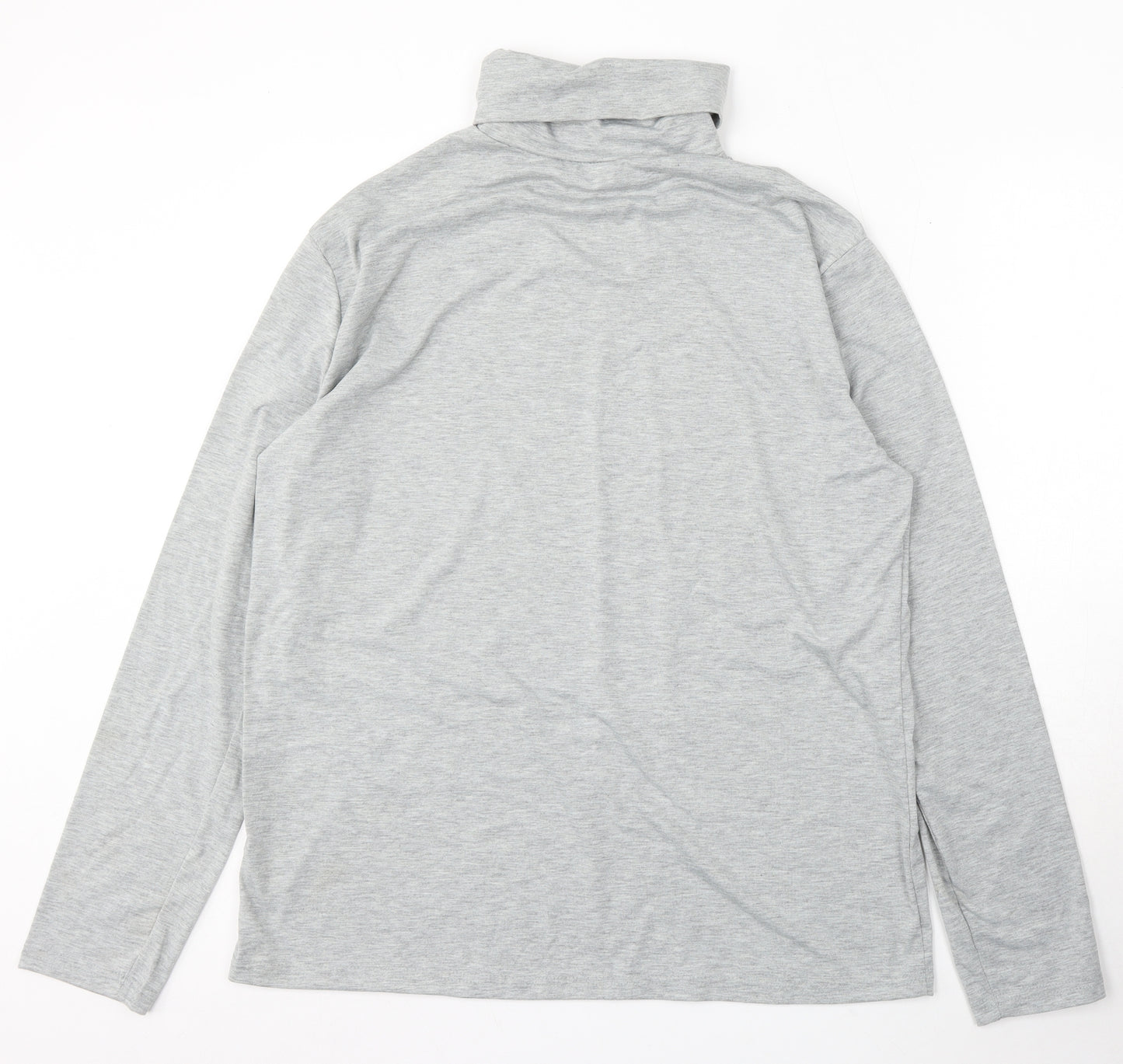 Preworn Mens Grey Roll Neck Polyester Pullover Jumper Size XL
