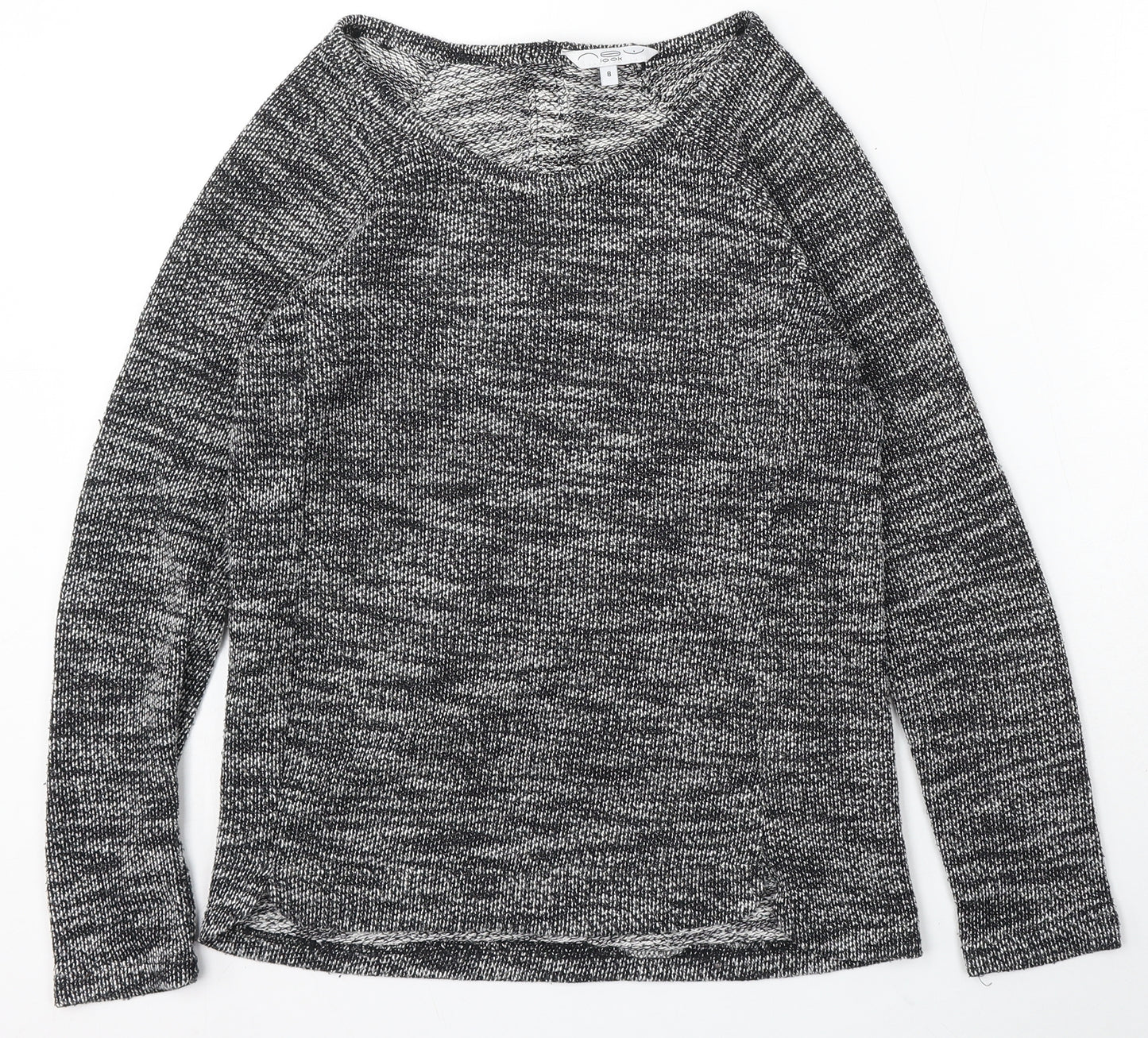 New Look Womens Black Boat Neck Polyester Pullover Jumper Size 8