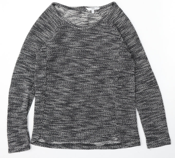 New Look Womens Black Boat Neck Polyester Pullover Jumper Size 8