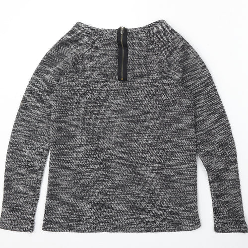 New Look Womens Black Boat Neck Polyester Pullover Jumper Size 8