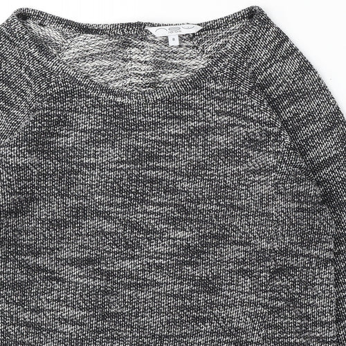 New Look Womens Black Boat Neck Polyester Pullover Jumper Size 8