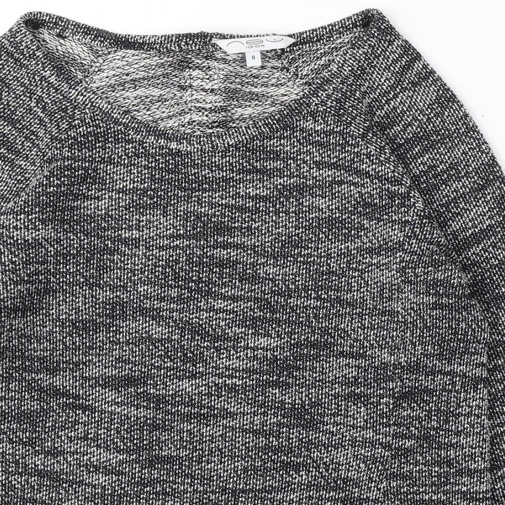 New Look Womens Black Boat Neck Polyester Pullover Jumper Size 8