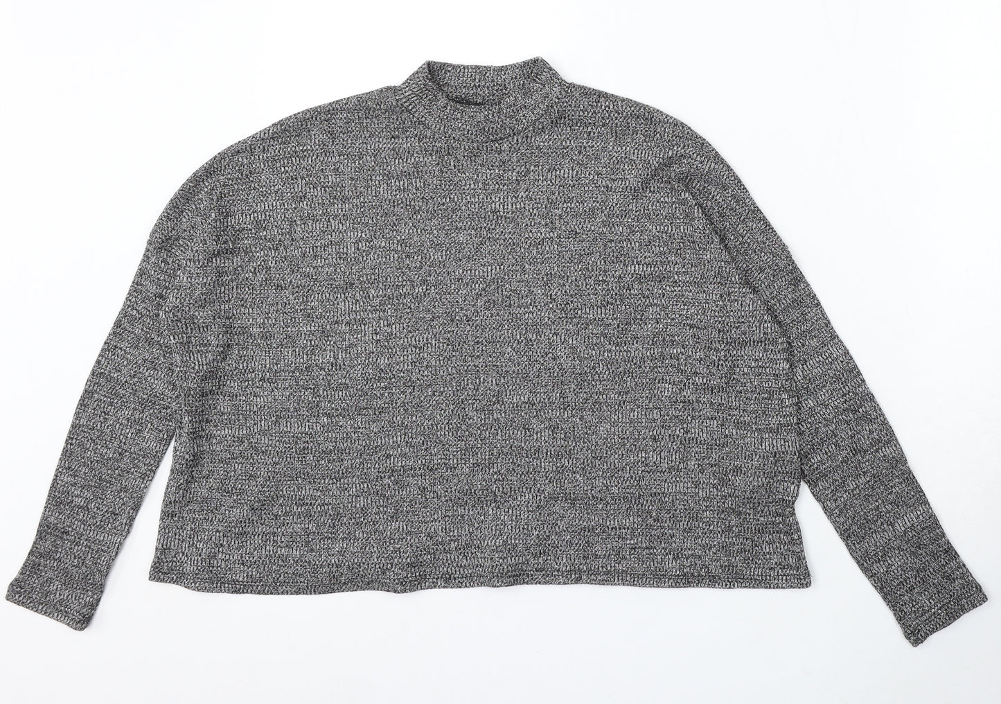 Divided by H&M Womens Grey Round Neck Polyester Pullover Jumper Size S