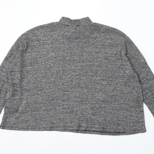 Divided by H&M Womens Grey Round Neck Polyester Pullover Jumper Size S