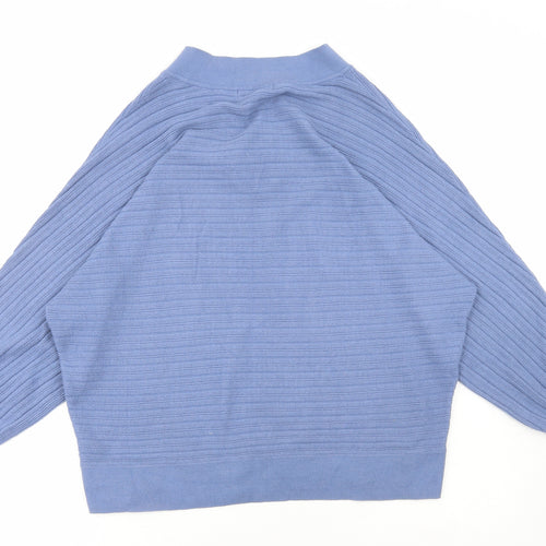 Nutmeg Womens Blue V-Neck Viscose Pullover Jumper Size 18