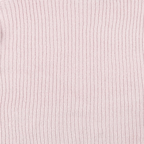 Red Herring Womens Pink High Neck Acrylic Pullover Jumper Size 18