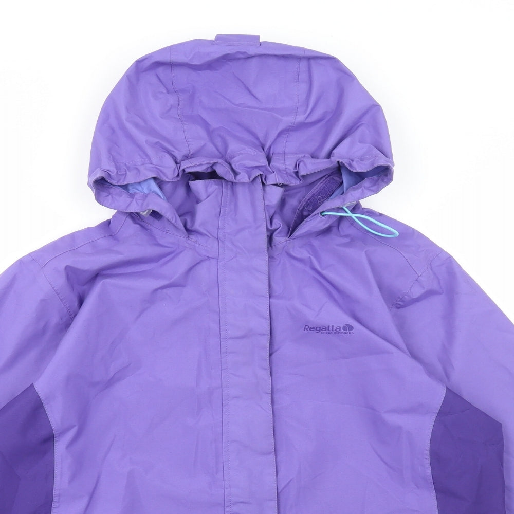 Regatta Womens Purple Rain Coat Coat Size 16 Zip