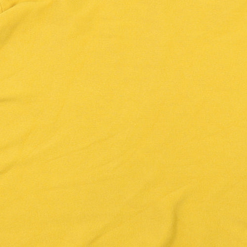 Max Long Womens Yellow Scoop Neck Viscose Pullover Jumper Size XL
