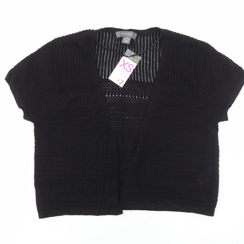 Primark Womens Black Cotton Cardigan Jumper Size XS