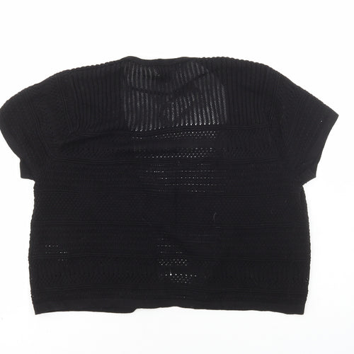 Primark Womens Black Cotton Cardigan Jumper Size XS
