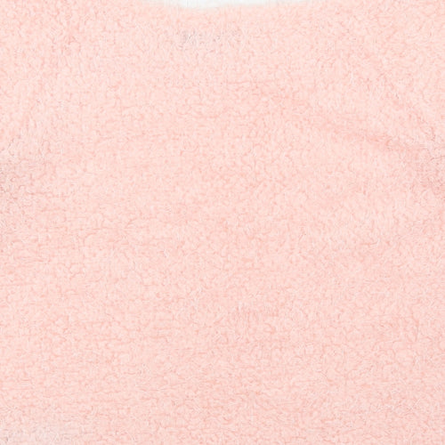 Cameo Rose Womens Pink Round Neck Polyester Pullover Jumper Size 10