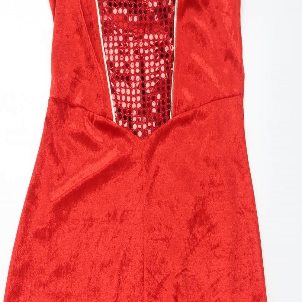 Preworn Womens Red Polyester Fit & Flare Size 12 Sweetheart - 12-14 Fancy Dress