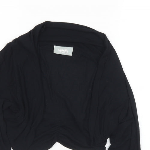 Wallis Womens Black Collared Viscose Cardigan Jumper Size S