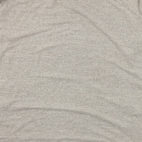 Preworn Womens Grey V-Neck Polyester Pullover Jumper Size 2XL